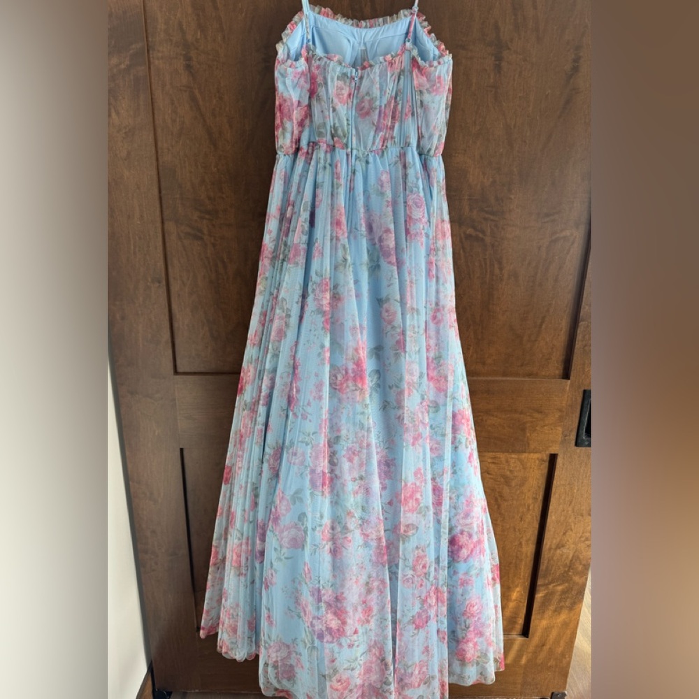 NWT City Studios Floral Tulle Formal Prom Dress - Picture 2 of 4